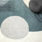 Abani Deco Area Rug -Cream/Green Minimalist Design -7'9" x 10'2"(8'x10') - Easy to Clean - Durable for Kids and Pets - Non-Shedding - Medium Pile - Soft Feel - for Living Room, Bedroom & Office