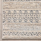 Well Woven Francesca Beige Tribal Geometric Distressed High-Lo Pile (2'7" x 9'10") Runner Rug