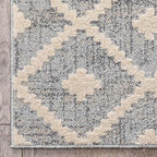 Well Woven Custom Size Hallway Stair Runner - Choose Your Length - Ainsley Grey Diamond Trellis Geometric Tribal - 27 Inches Wide x 60 Feet Long Runner (27" x 60' Runner) Rug