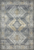 Loloi Skye Collection SKY-09 Graphite/Silver 8'-0" x 8'-0" Round Area Rug