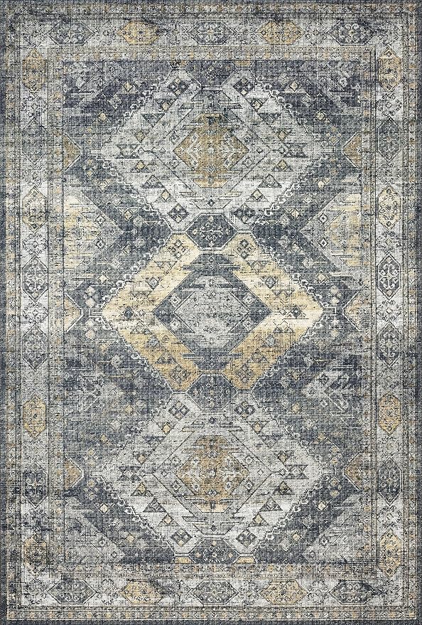 Loloi Skye Collection SKY-09 Graphite/Silver 8'-0" x 8'-0" Round Area Rug