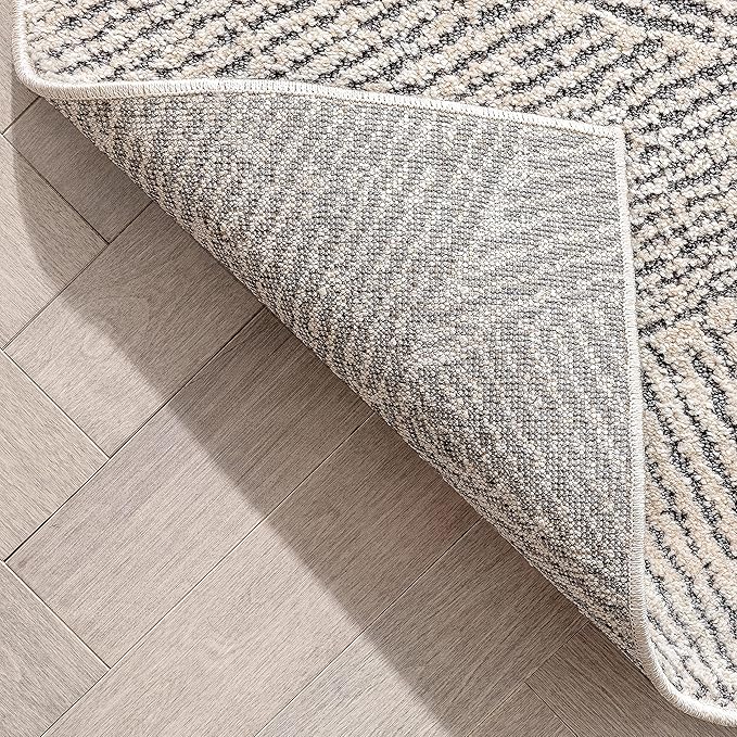Well Woven Ezio Beige Tribal Geometric Distressed High-Lo Pile Area Rug 8x10 (7'10" x 10'6")
