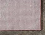 Unique Loom Trellis Frieze Collection Area Rug - Geometric (9' x 12' 2", Light Pink/ Ivory)