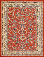 Unique Loom Sialk Hill Collection Area Rug - Washington (9' x 12' Rectangle Terracotta/Cream)
