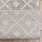 Well Woven Custom Size Hallway Stair Runner - Choose Your Length - Ainsley Grey Diamond Trellis Geometric Tribal - 27 Inches Wide x 70 Feet Long Runner (27" x 70' Runner) Rug