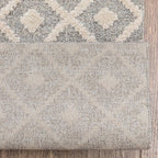 Well Woven Custom Size Hallway Stair Runner - Choose Your Length - Ainsley Ivory Diamond Trellis Geometric Tribal - 31 Inches Wide x 95 Feet Long Runner (31" x 95' Runner) Rug