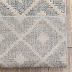 Well Woven Custom Size Hallway Stair Runner - Choose Your Length - Ainsley Grey Diamond Trellis Geometric Tribal - 31 Inches Wide x 12 Feet Long Runner (31" x 12' Runner) Rug