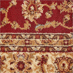 Unique Loom Voyage Collection Traditional Oriental Classic Intricate Design Area Rug (4' 0 x 6' 0 Oval, Red/Gold)