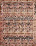 Loloi Layla Collection LAY-14 Mocha/Blush 2'-3" x 3'-9" .13" Thick Accent Rug, Soft, Durable, Vintage Inspired, Distressed, Low Pile, Non-Shedding, Easy Clean, Printed, Living Room Rug